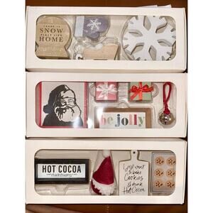 3x Christmas SANTA BE JOLLY 2022 Set of Tiered Tray Props**New in sealed box